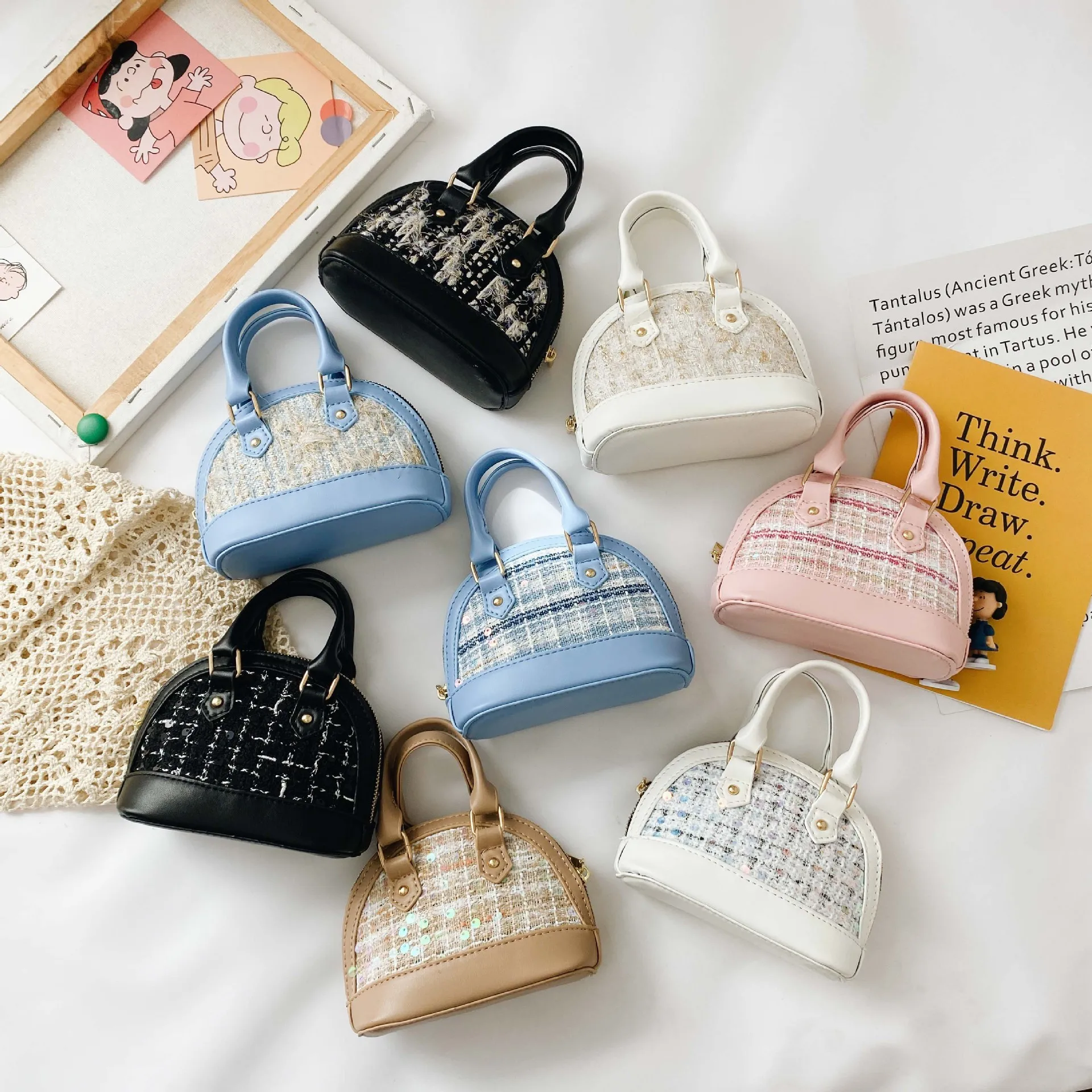 

Children's Mini Purses and Handbags 2021 Cute Leather Crossbody Bags for Kids Girl Small Coin Pouch Baby Party Purses Hand Bags