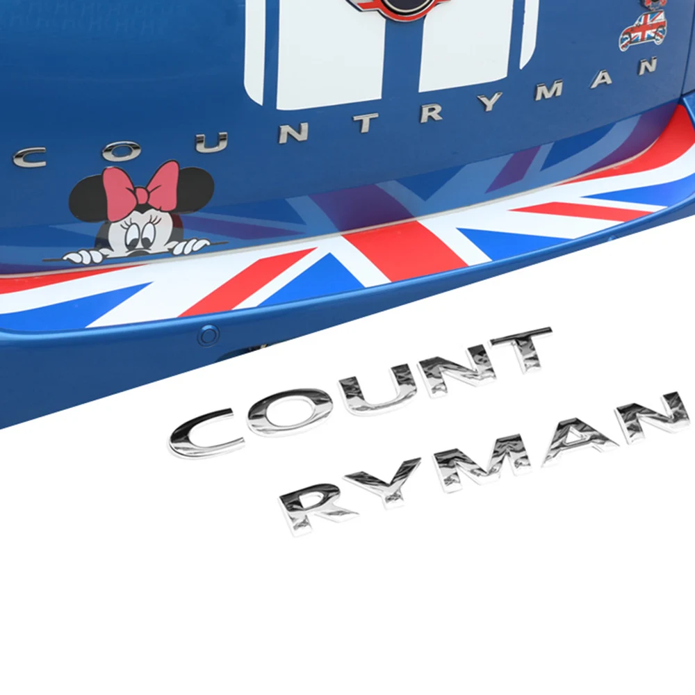 

3D Letters Sticker Car Tail Metal And Emblem Rear Trunk For MINI Cooper Countryman R60 F60 Car Styling Accessories