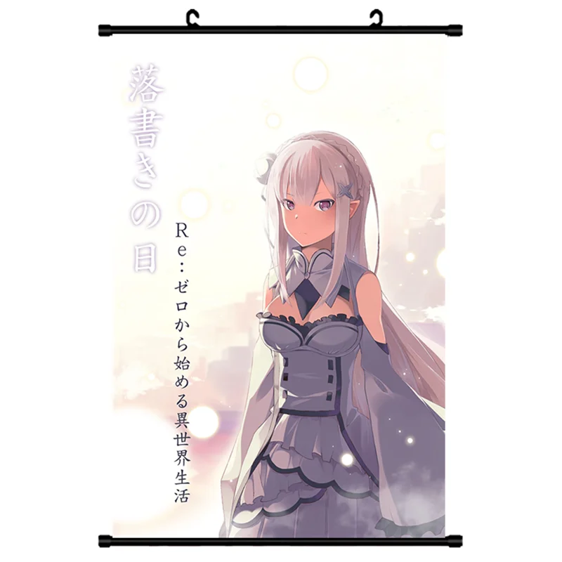 Японские Аниме декоративные картины Re Zero kara Hajimeru Isekai Seikatsu Emilia & Rem beатрис домашний