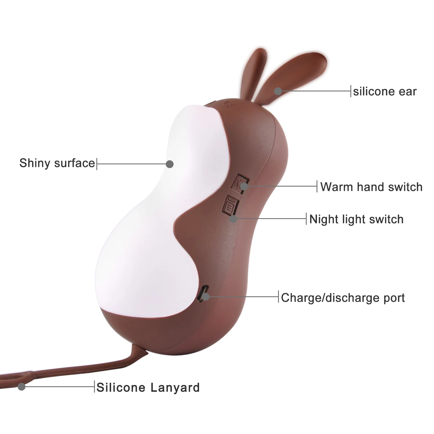 3 в 1 ручной обогреватель Ночник светильник перезаряжаемый 6000 мАч портативное