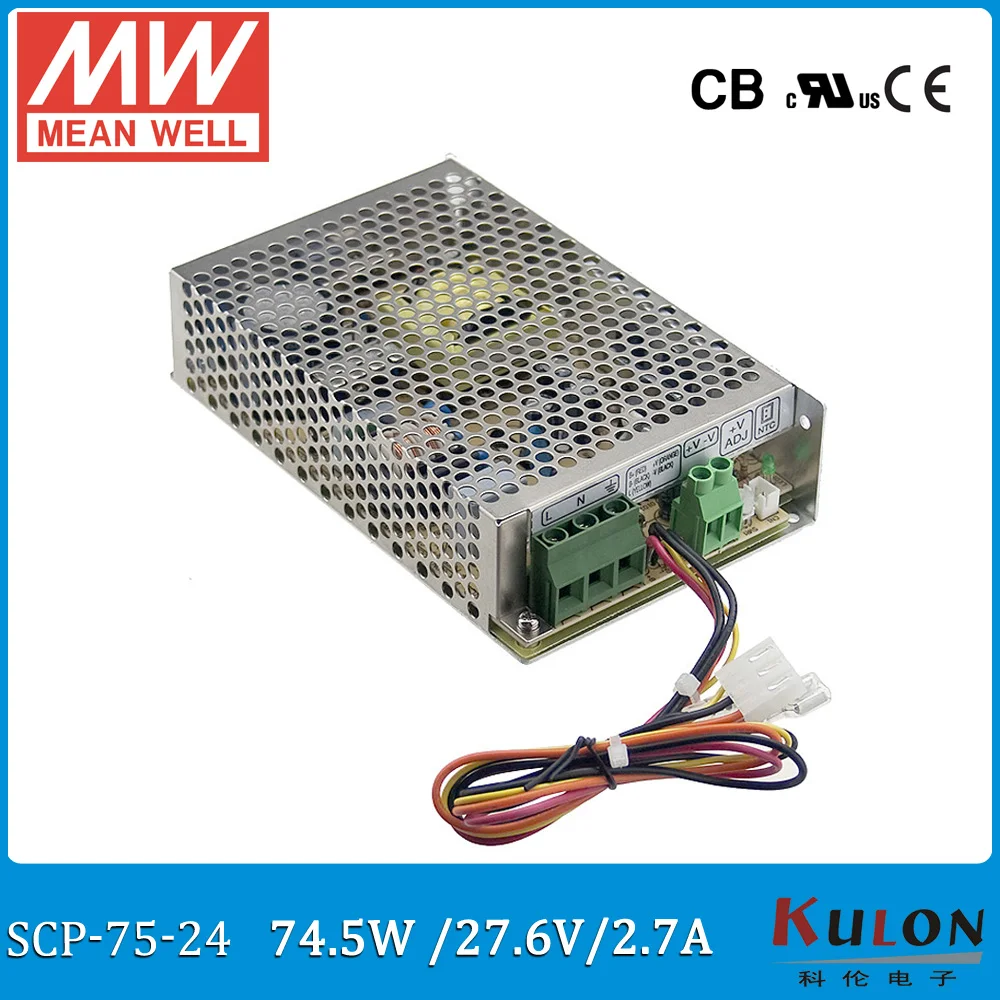 

MEAN WELL SCP-75 SMPS импульсный источник питания, трансформатор переменного и постоянного тока 13,8 A, синелированный выход, 24,6 в, 74,5 Вт, компенсация те...