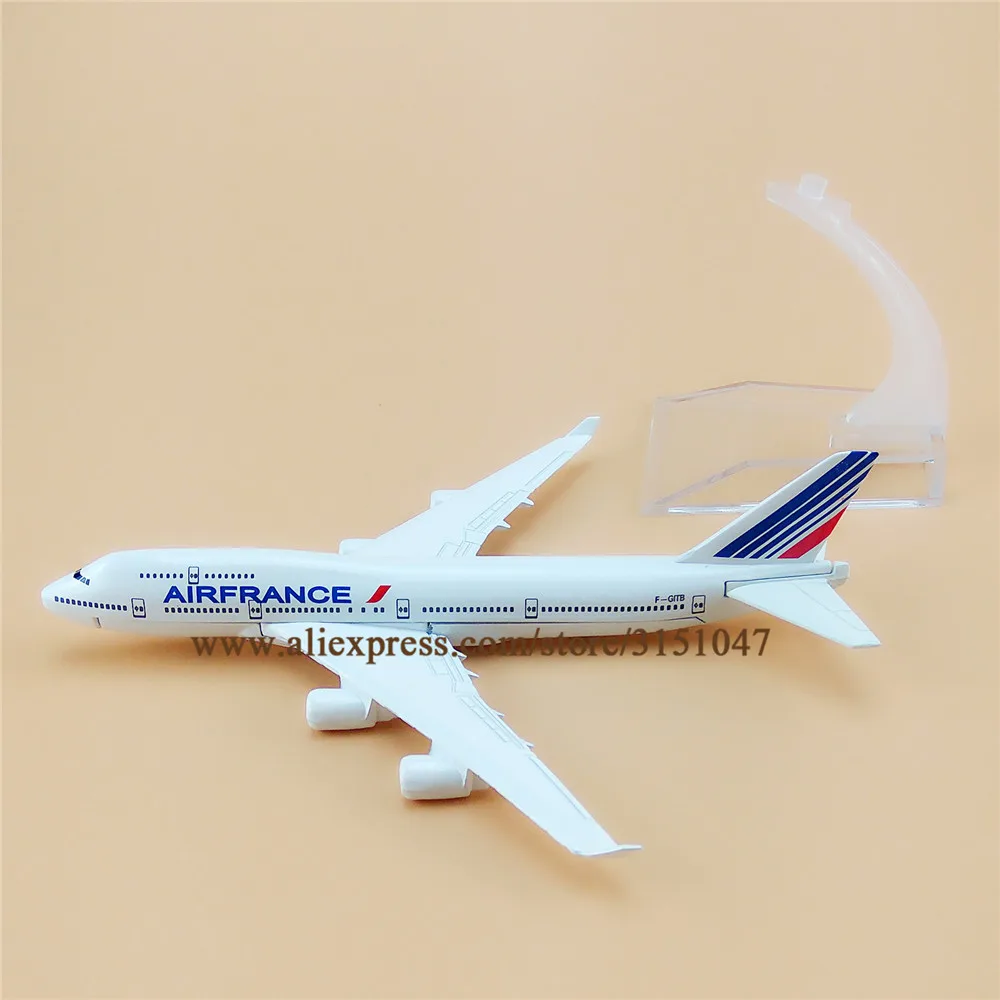 16 см Air France AIRFRANCE Boeing 747 B747 Airlines модель самолета Модель сплав металлический самолет