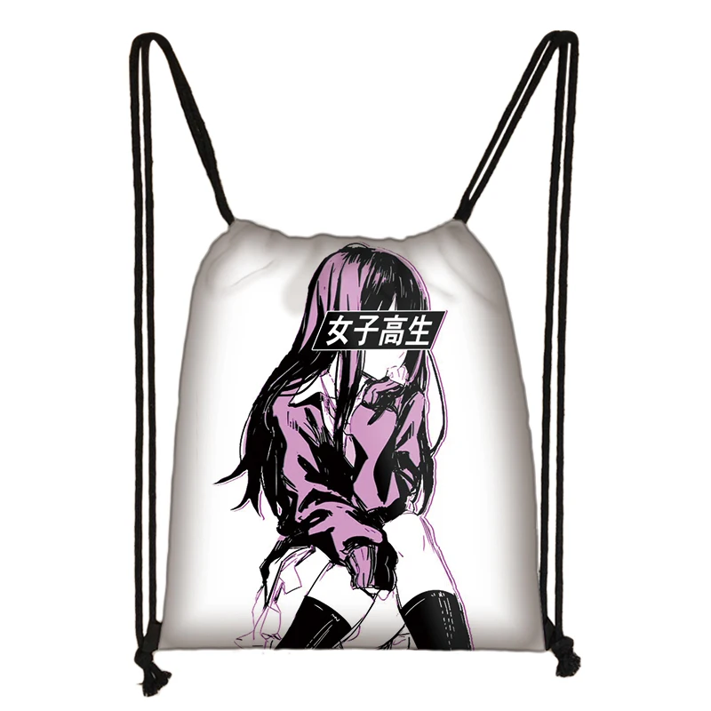 skd-sugoi20 Sugoi Senpai аниме Waifu печать шнурок Сумка для женщин Дорожные сумки boku no hero сумка для хранения мужской рюкзак подростковые сумки на плечо - Цвет: skd-sugoi20