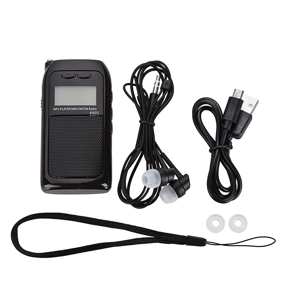 Portable SW FM MW Radio Mini Pocket Stereo Receiver Digital MP3 Music Player with Headphones Support TF Card | Электроника
