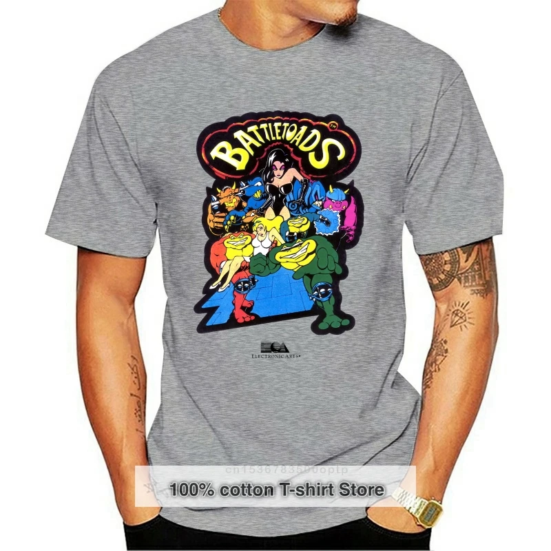 

Battletoads топы футболки Редкие NES. Игра 1991 Gameboy Slim Fit размера плюс футболка