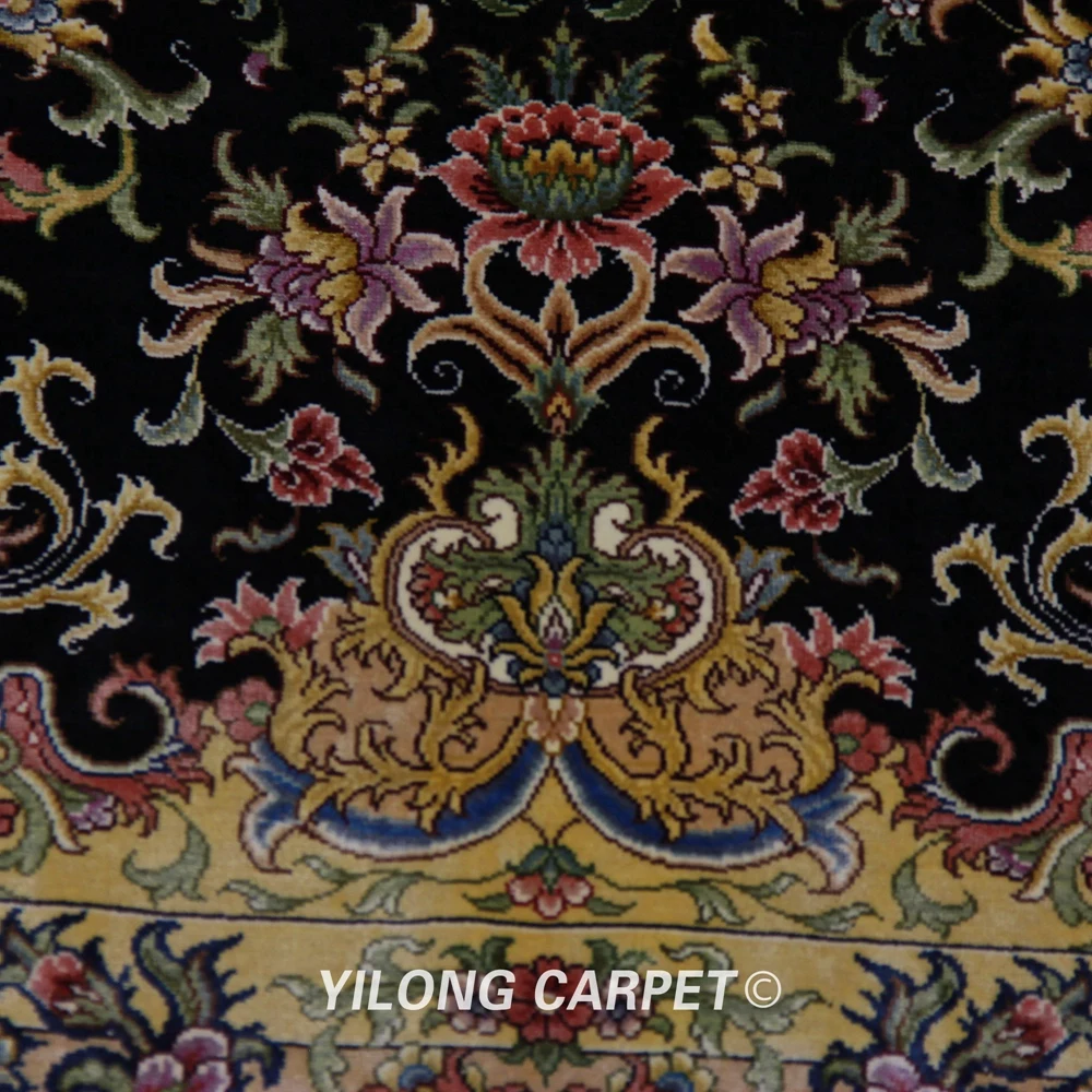 YILONG 6'x9' винтажный домашний шелковый ковер ручной работы персидские синие