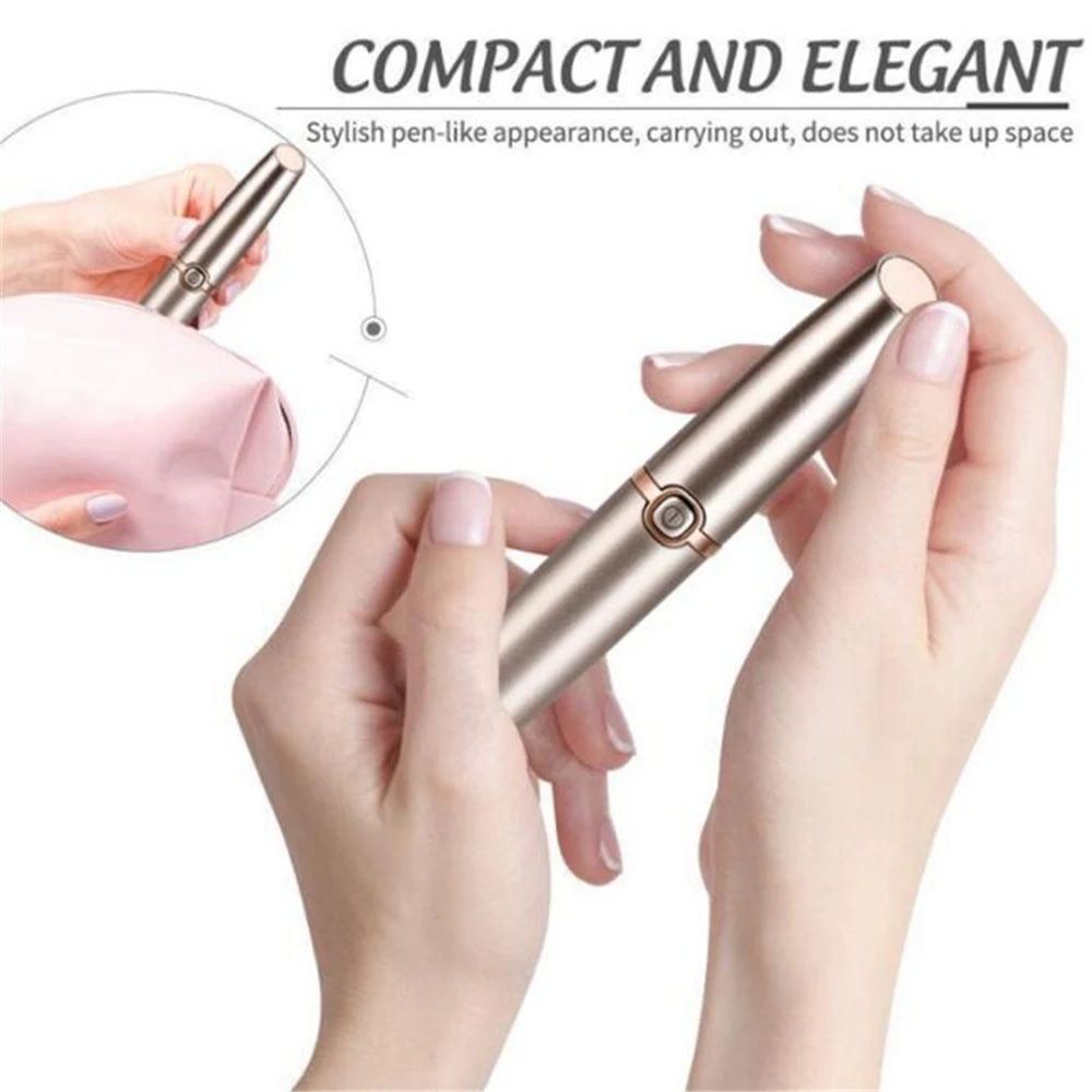 1pc Electric Eyebrow Trimmer Mini Eye Brow Shaper Shaver Razor Painless Epilator Portable Facial Hair Remover for Women | Красота и