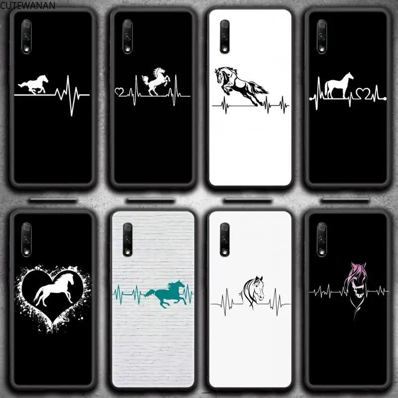 

Horse Pony Heartbeat Phone Case for Huawei Honor 30 20 10 9 8 8x 8c v30 Lite view 7A pro