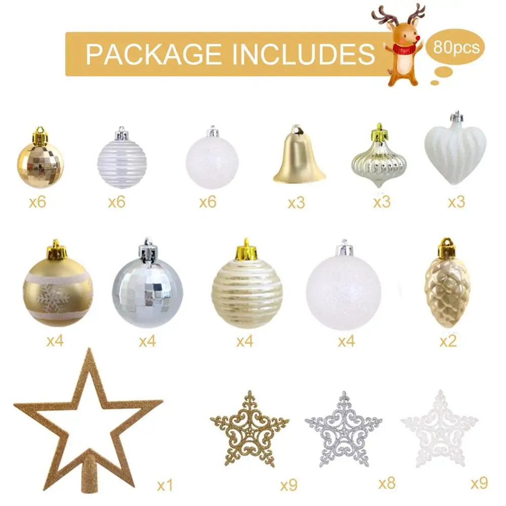 ornaments style 5 FENGRISE подвески для рождественской елки, рождественские украшения, рождественские украшения для дома, декор для рождественской елки, новогодний - Цвет: ornaments style 5