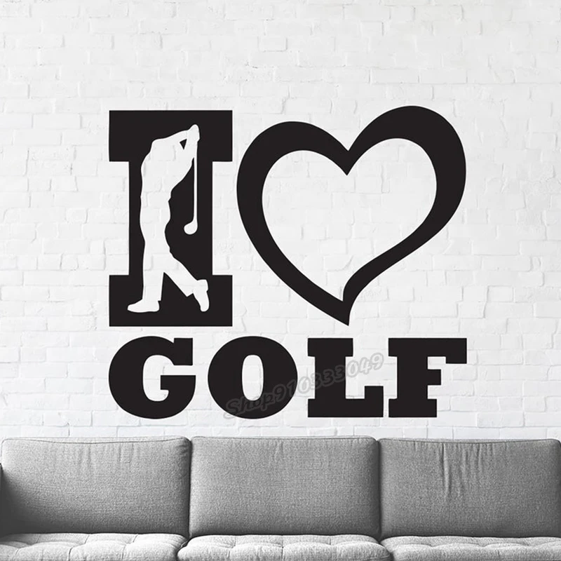 S Wall Decal Quote Beautiful Golf Sport Vinyl Wall Sticker Golf Club Room Decor Art Decal B123