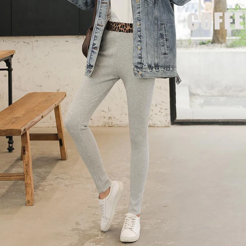 Осенние женские леггинсы с леопардовым принтом штаны вертикальной талией