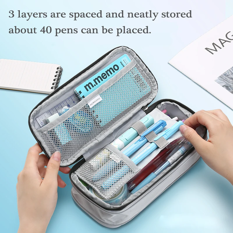 Чехол для карандаша KOKUYO Macaron эластичный чехол на молнии большой вместимости