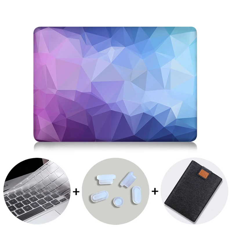 MTT 3D чехол с геометрическим рисунком для Macbook Pro retina 13 15 с сенсорной панелью для ноутбука для Mac book 12 дюймов Air 11 13 дюймов Чехол - Цвет: MB08