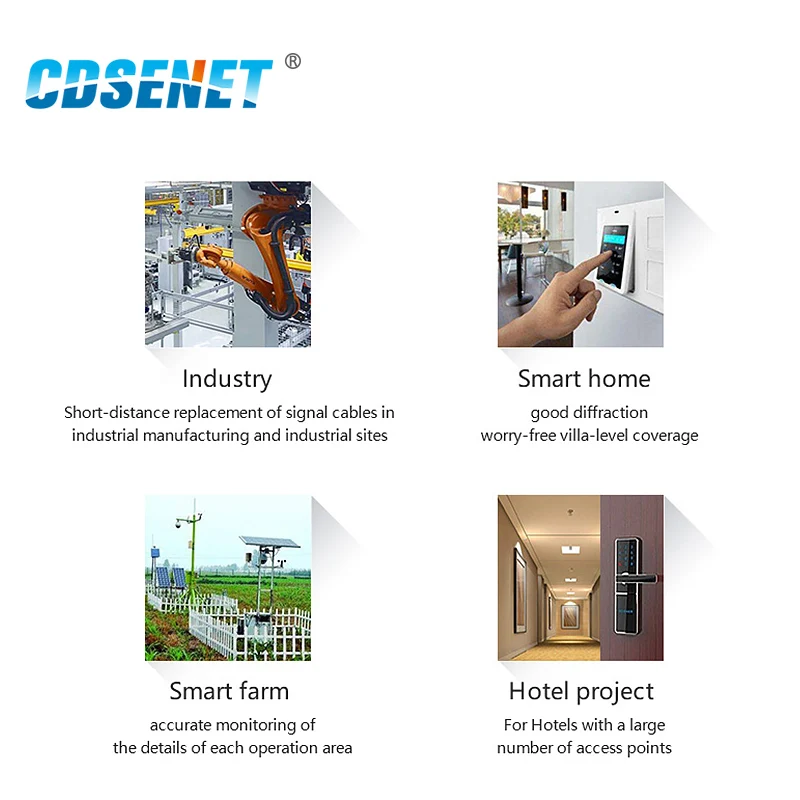 

SX1262 LoRa Wireless Module 433Mhz 30dBm 10km CDSENET E22-400T30S1C Long Range Small Size Low Power Consumption Transceiver