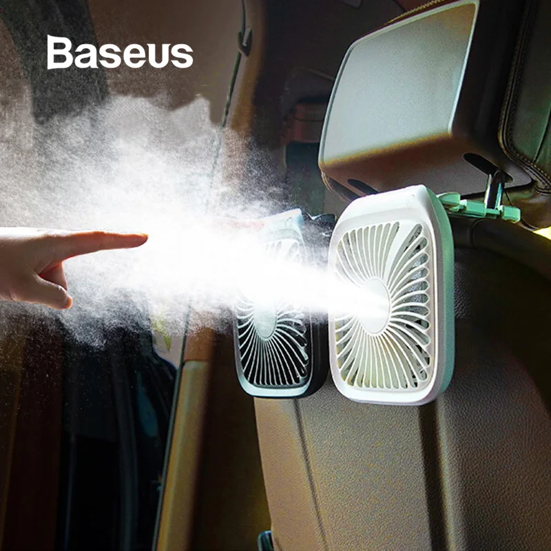 Baseus мини USB складной бесшумный вентилятор для автомобиля на заднем сиденье кондиционер 5 В высокая вероятность Ультра тихий охладитель три класса скорость ветра
