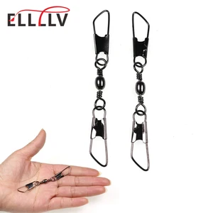 50 шт.20 шт., Вертлюги для рыбалки с двойными предохранительными защелками, быстросменный штифт, коннектор для рыболовных крючков, общие Аксессуары для рыбалки