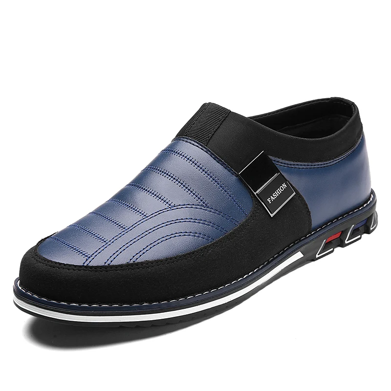 

New Men's Casual Shoes Lightweight Comfortable Leather Shoes Breathable Slip-On Men Business Shoes Walking Footwear Shoes 38-48