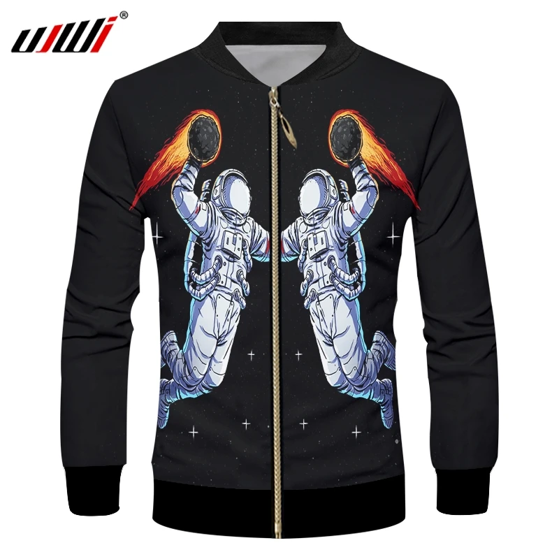 Куртка UJWI мужская с 3D-принтом Повседневная Верхняя одежда на молнии изображением