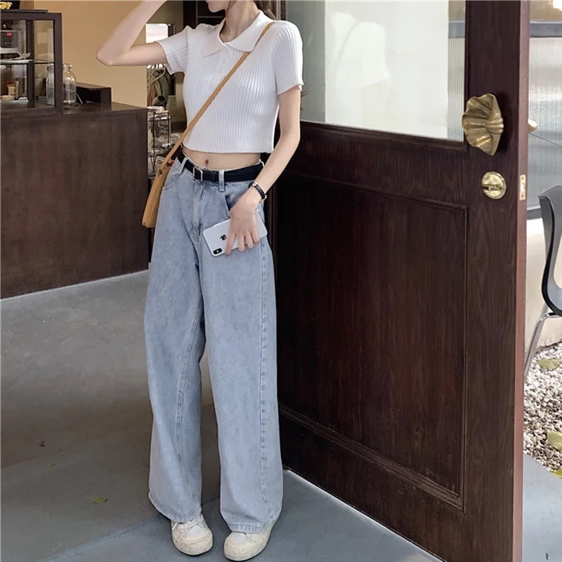 

Women Short Shirt Casual Shirts Blouse Lapel Short Sleeve Shirt Knit Shirt Womens Tops and Blouses