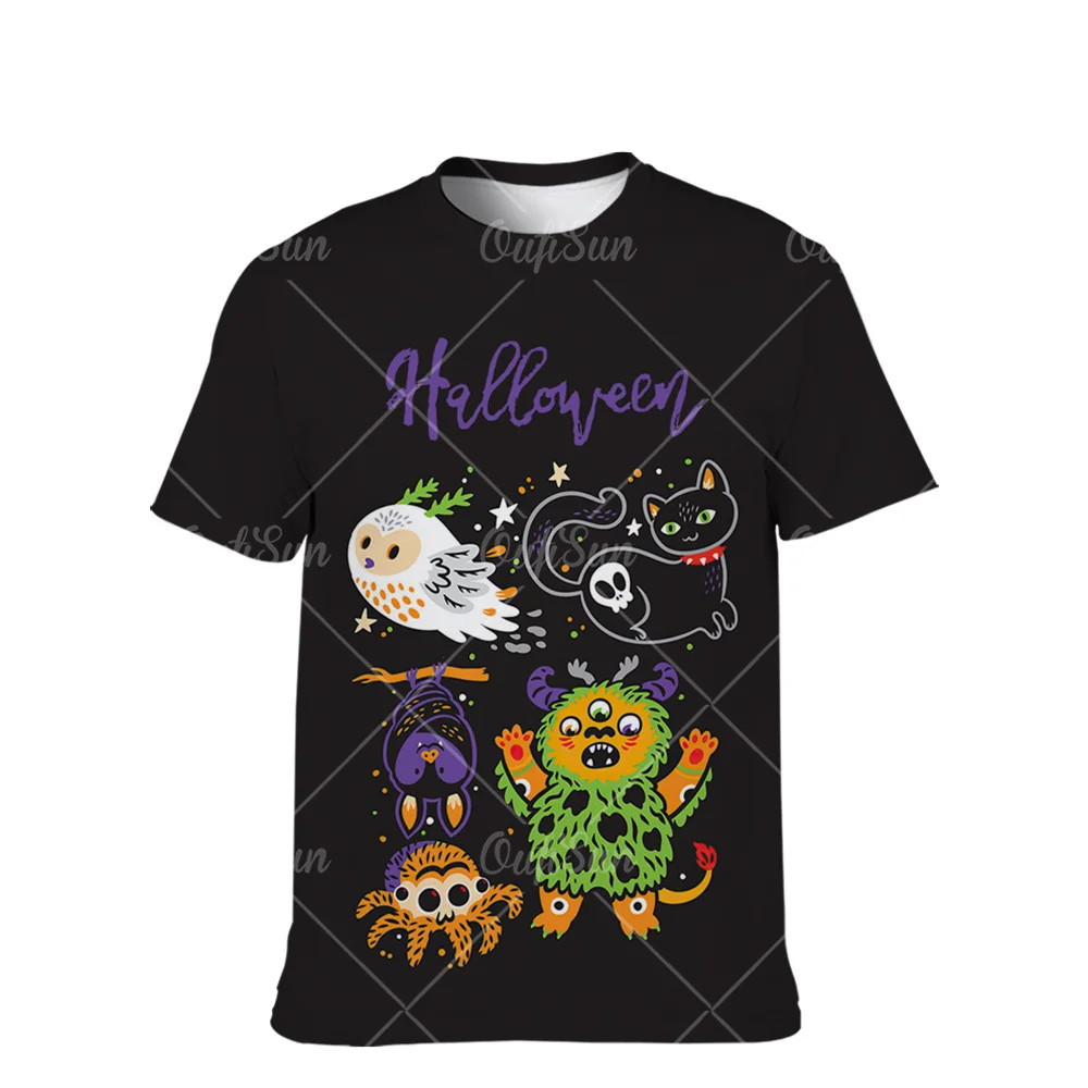 

Мужская футболка с 3D принтом, футболки оверсайз на Хэллоуин, модная летняя одежда в стиле хип-хоп, уличная одежда, футболки с коротким рукаво...