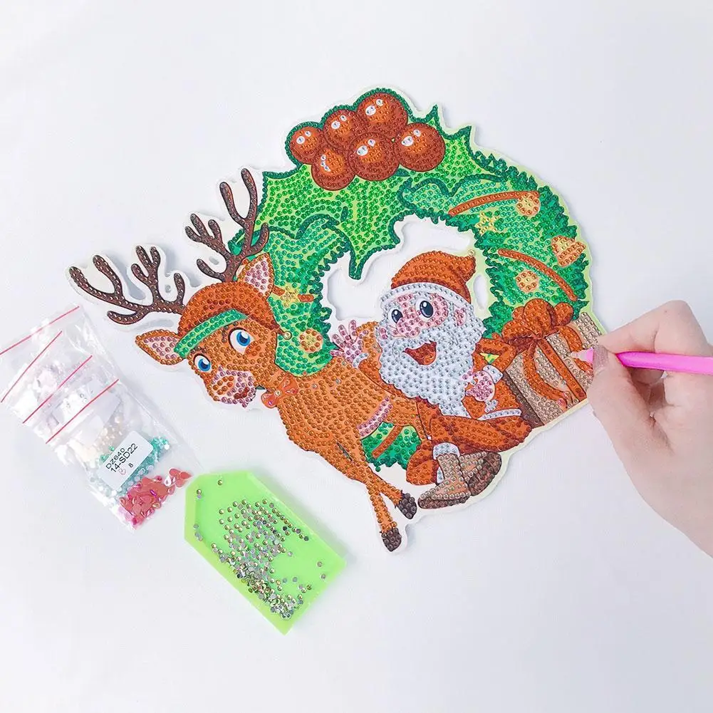 

Wreath Decorative Picture Special-shaped DIY Decorative Picture Landscape Stickers Stitch Decorative Picture