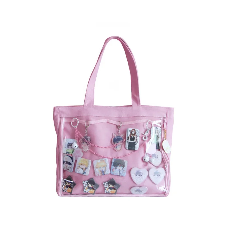 Японские студенческие сумки прозрачная сумка через плечо Canvans односторонняя для