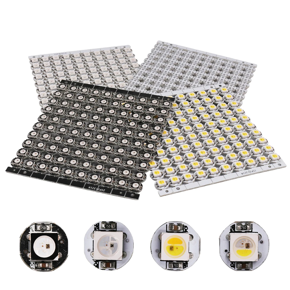 2 - 1000Pcs Addressable SK6812 3535 5050 RGB LED pixels mini Board (8mm*3mm) heatsink 5V Black PCB / White PCB similar WS2812B