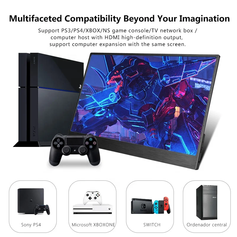 Портативный монитор Eyoyo EM13E 13 3 дюйма IPS FHD 1080P ЖК экран USB C HDMI для ноутбука ПК
