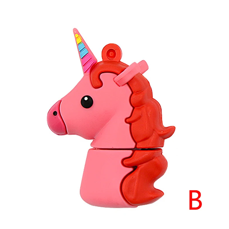 Красивый флеш-накопитель с изображением единорога, кота, пчелы, совы и ручки с памятью на 4/8/16/32/64/128 ГБ, подарок для детей.