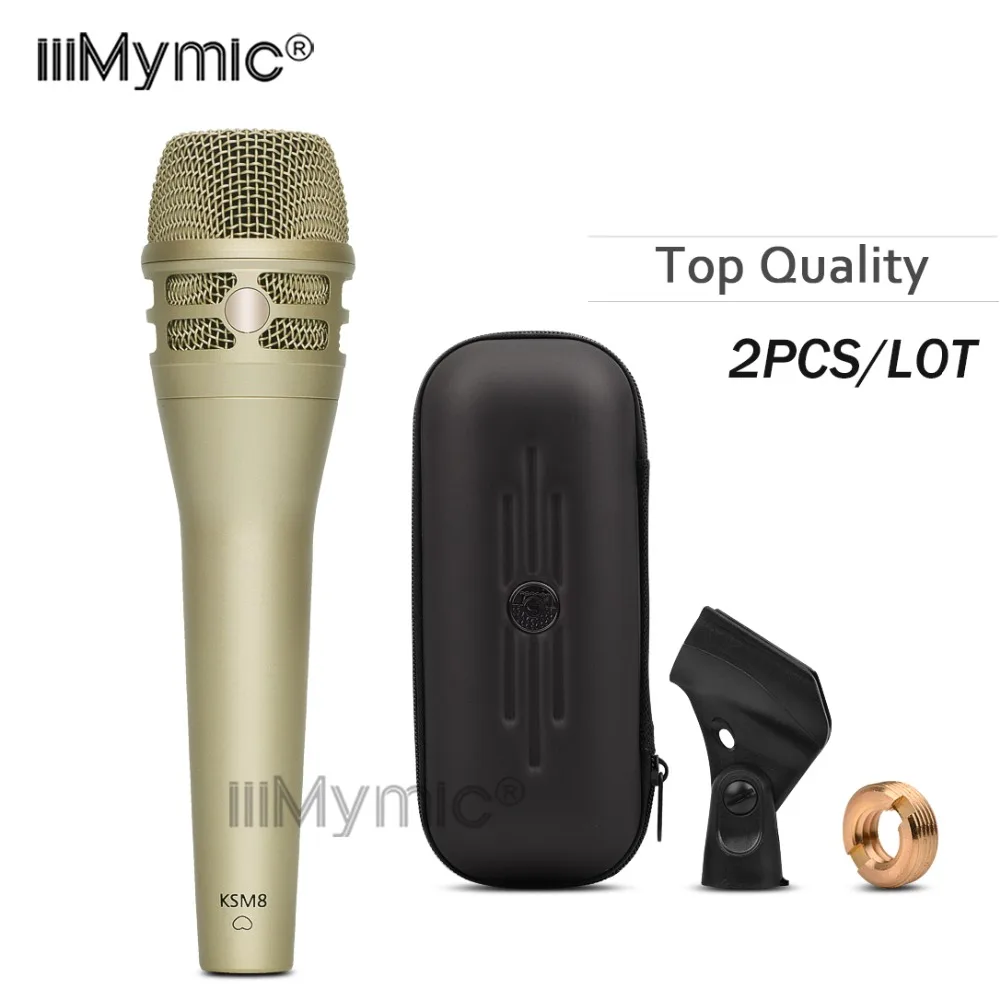2 шт./лот высокое качество K8 Live Vocal проводной микрофон! Профессиональный K8/C ручной караоке супер-кардиоидный динамический Подкаст микрофон