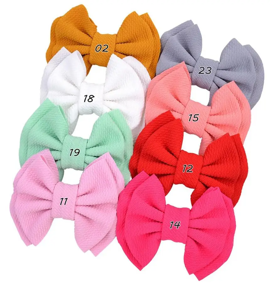 

24Pcs/Lot,4.7" Waffle Hair Bows Headband,Baby Hair Clips,Girl Fabric Bow,Nylon DIY Hairband,Kids Children Hairtie Accessories