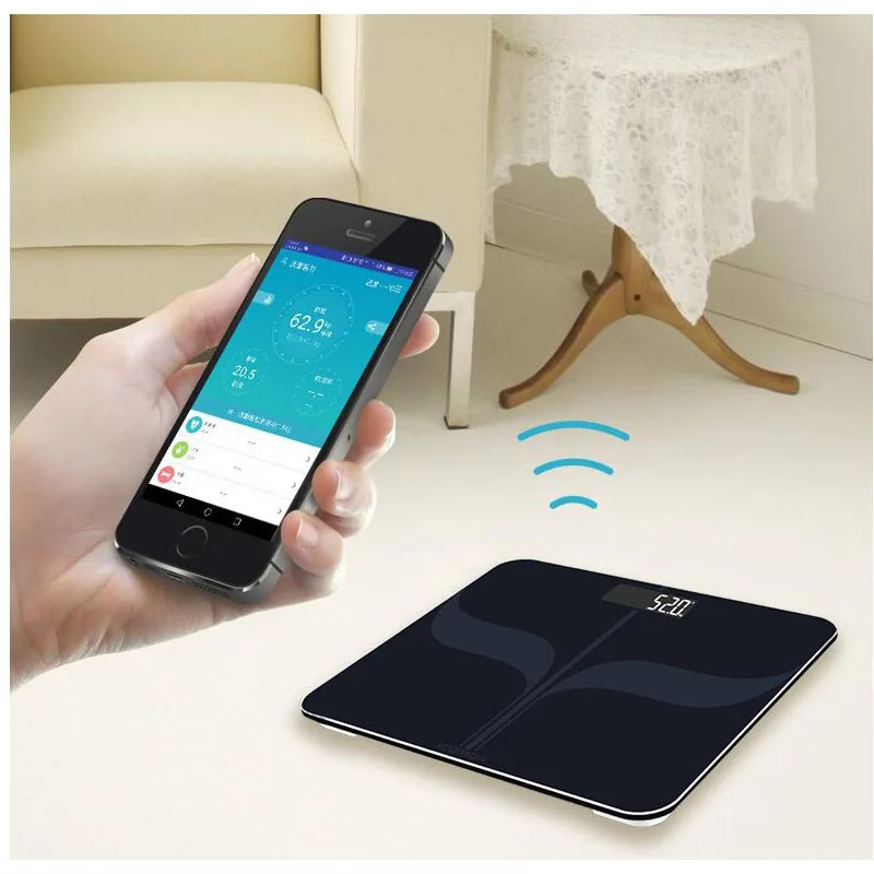 Умные Bluetooth весы для измерения веса человеческого тела Электронные управления