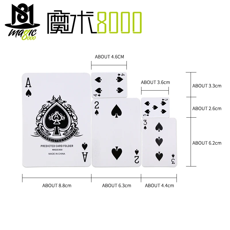 Funny Shrinking Cards Magic Tricks Big To Small Playing Card Training Set For Party Stage Performance Illusion Mentalism Props