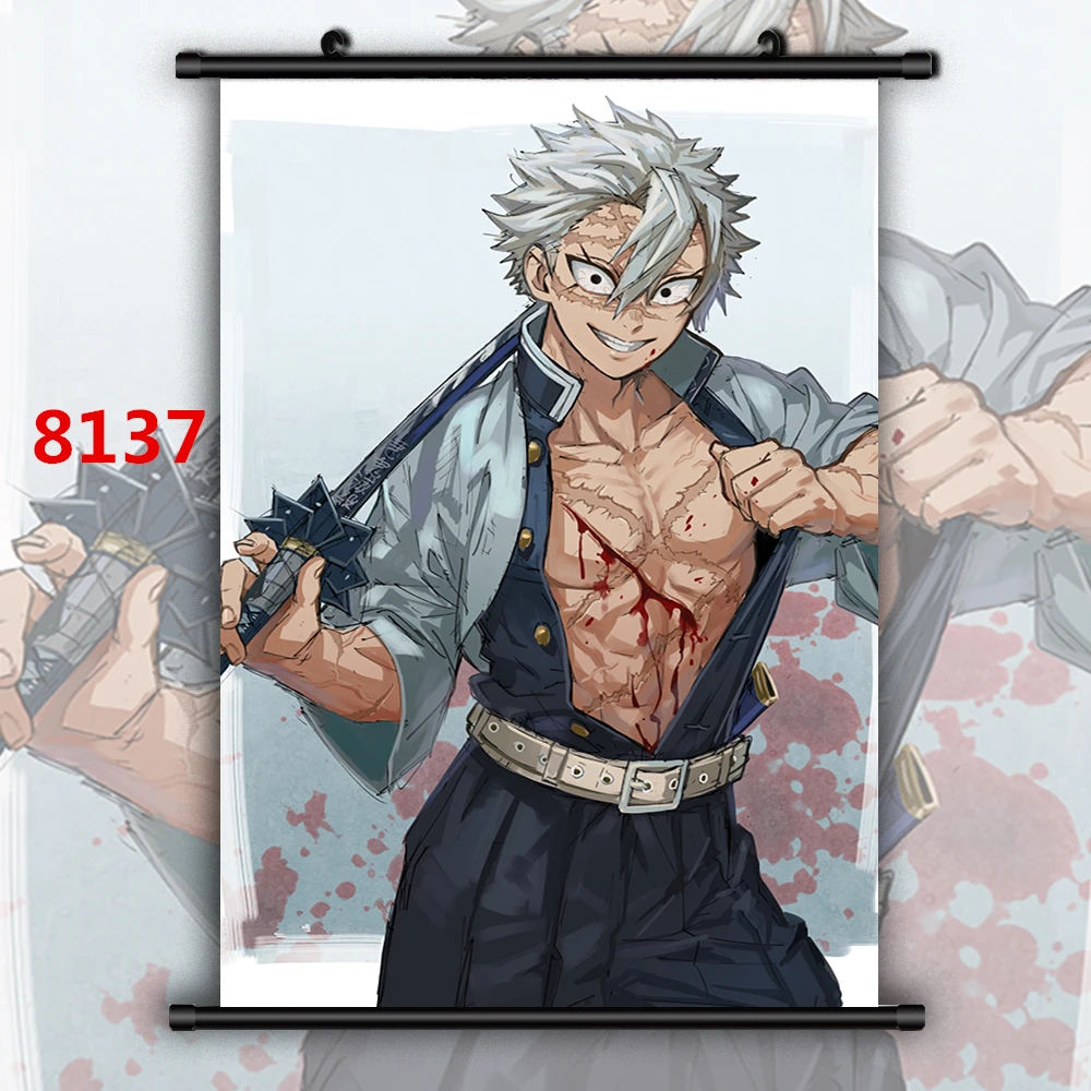 8137 Demon Slayer Kimetsu No Yaiba Аниме Манга плакат в рулоне - Цвет: 8137