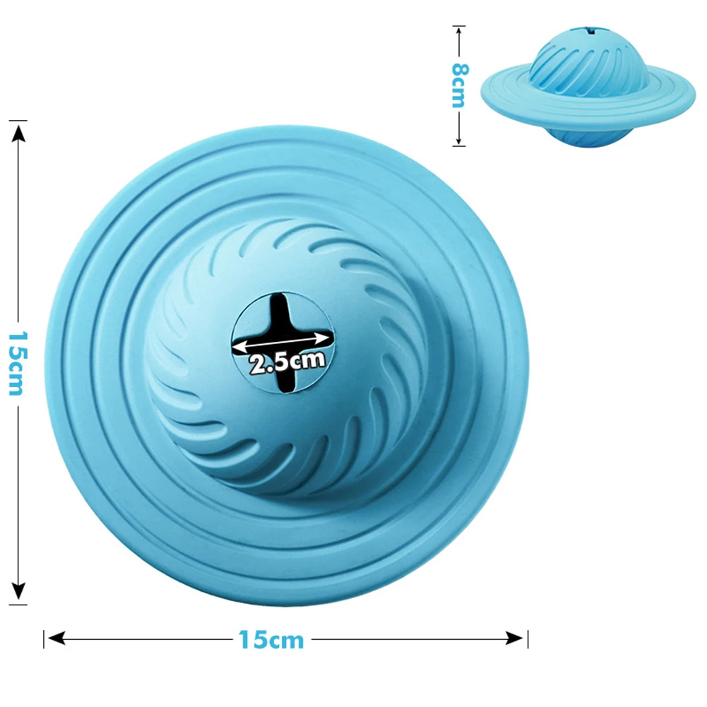 

1PC Dog Rubber IQ Treat Ball Interactive Food Dispenser Pet Toy Multifunctional Puzzle Flying Disc-Shaped Dog Teeth Cleaning Toy