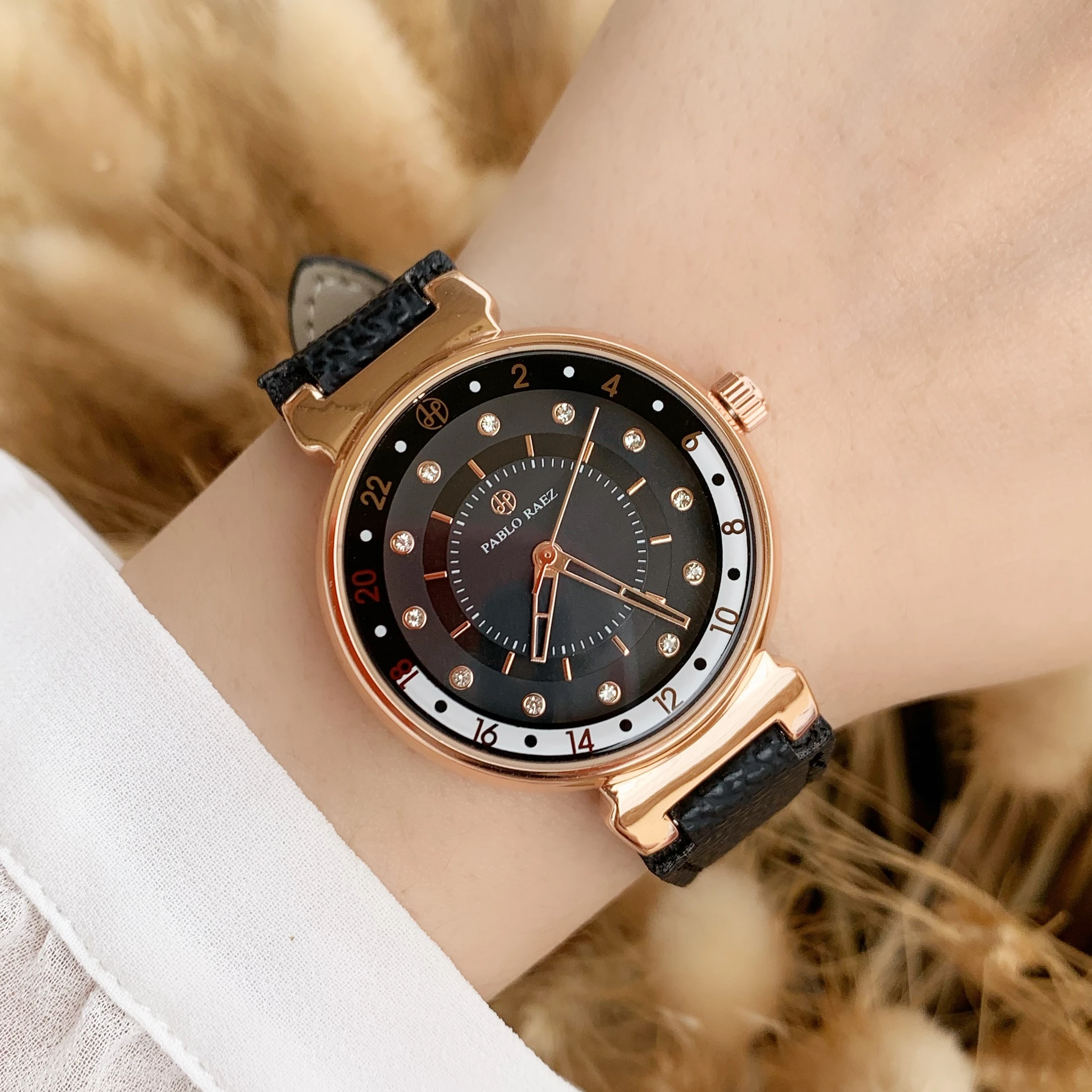 

PABLO RAEZ Highly Recommend NewFashion Vintage Women Watch Luxury Top Quality Dress Clock Elegant Leather Casual Lady Wristwatch