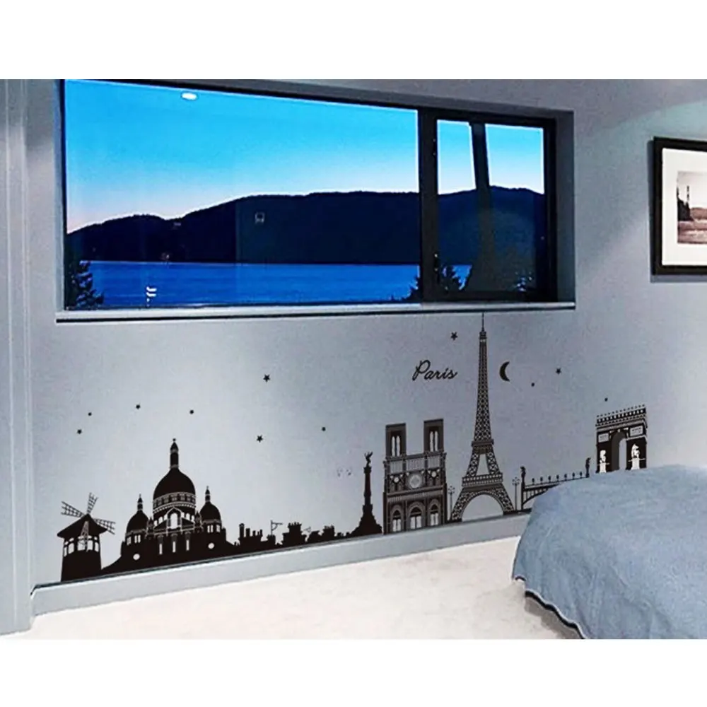 Париж детские наклейки на стену съемные для детской спальни гостиной|Наклейки