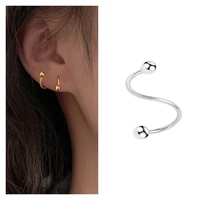 pure silver 925 earrings for women jewelry simple fashion gold screw piercing earrings female charm ear accessories