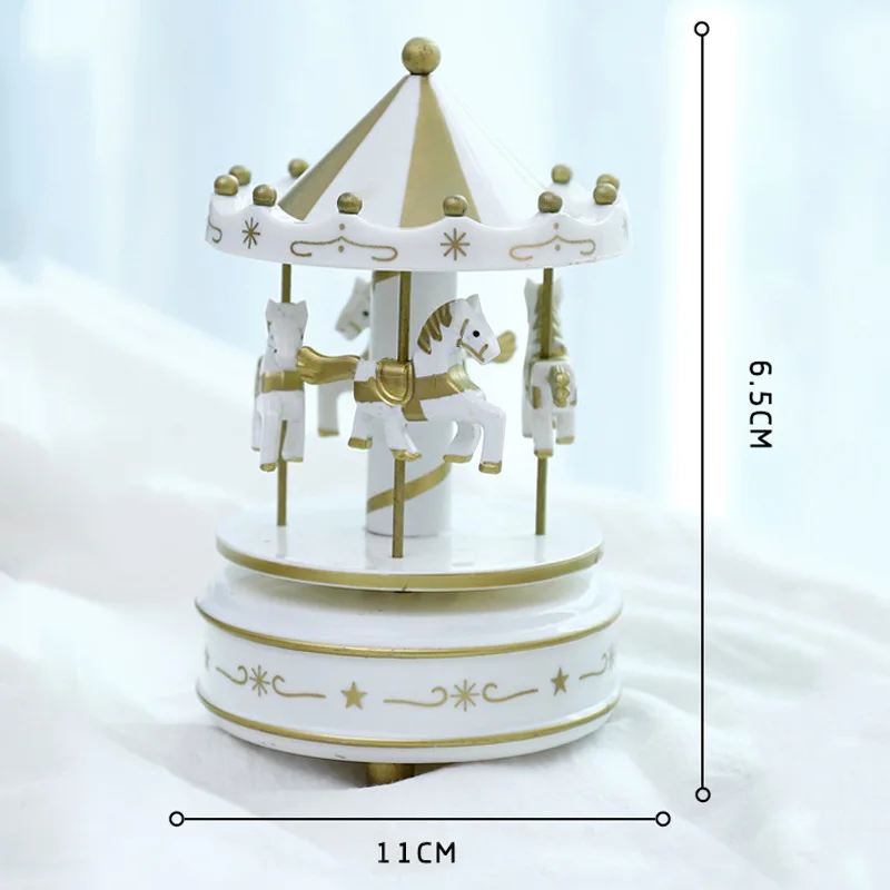 Лидер продаж романтическая Музыкальная шкатулка с каруселем и лошадью