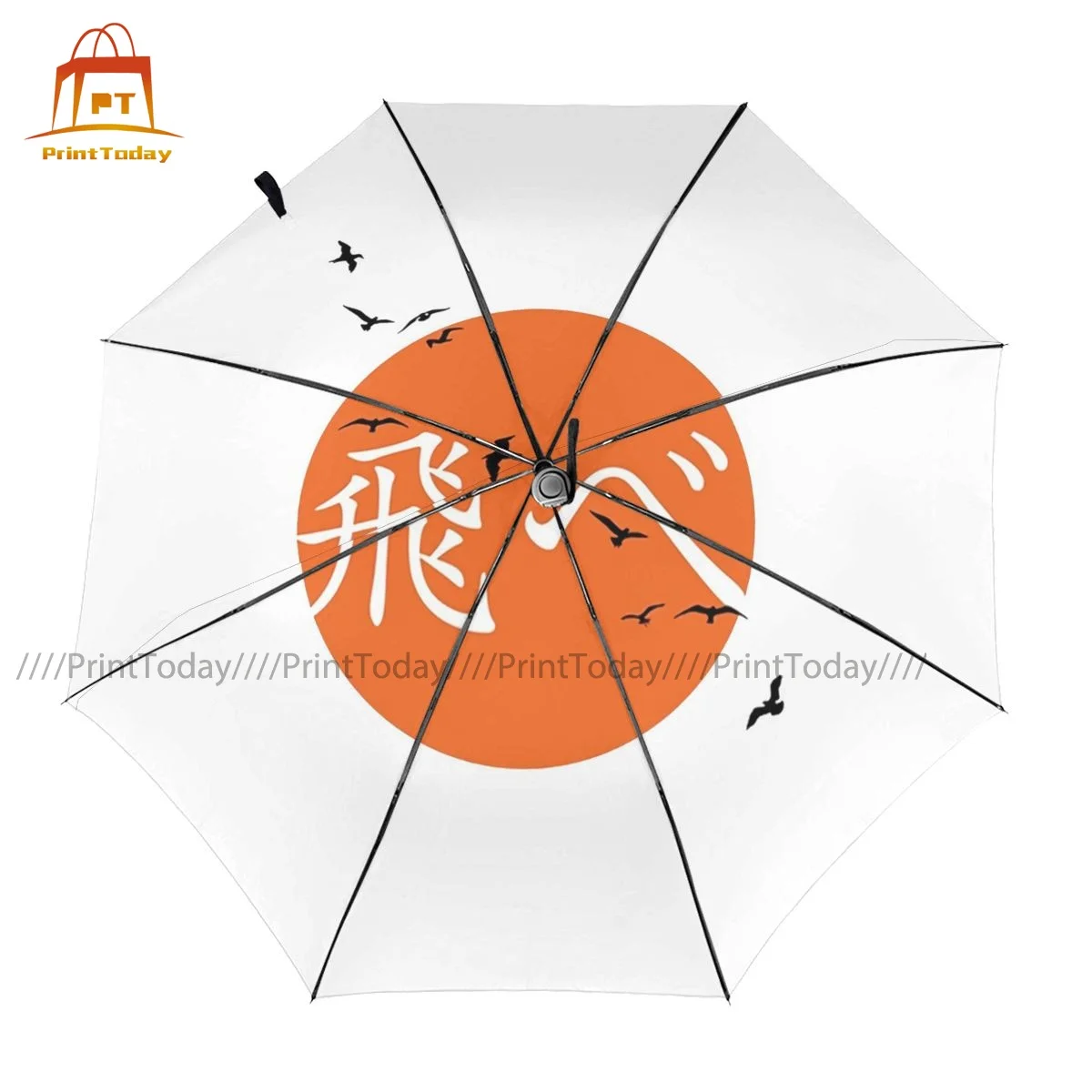 

Kanji Umbrella Wind Proof Outdoor Umbrella Stylish Automatic Print Folding Umbrella