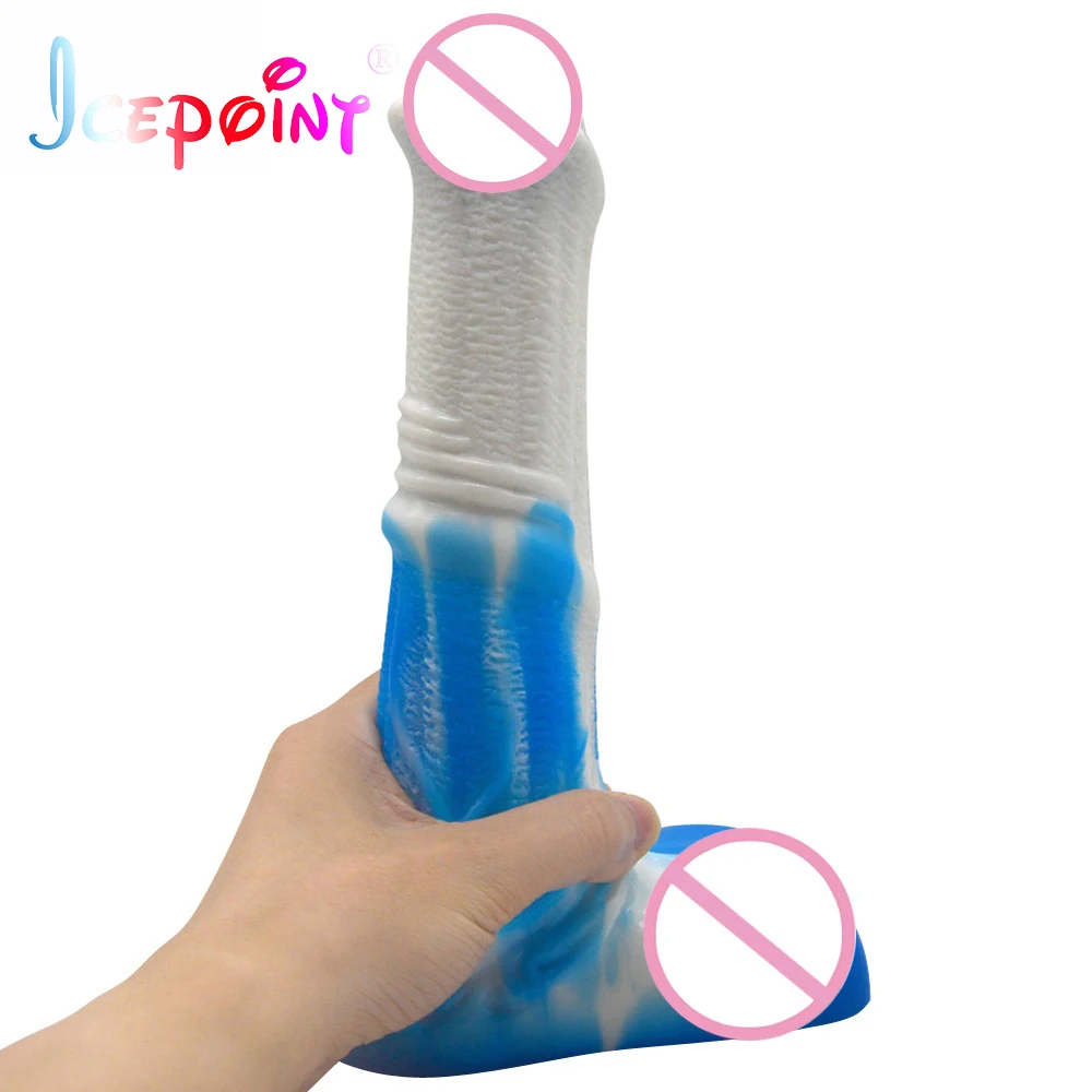 Силиконовый массажный фаллоимитатор ICEPOINT для женской мастурбации большой вкус