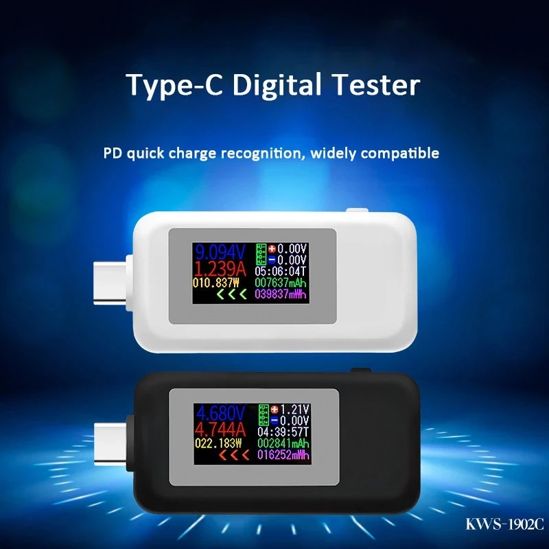 10 в 1 USB тестер постоянного тока Type C 4 30 измеритель напряжения таймер Амперметр