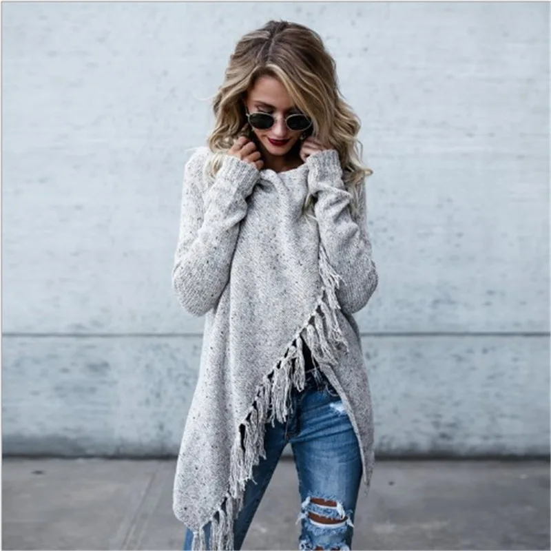 2022 Winter Korean Style Pregnant Women Loose Stripe Tassel Sweater Knitted Pullovers Maternity Casual Tops Solid Color enlarge