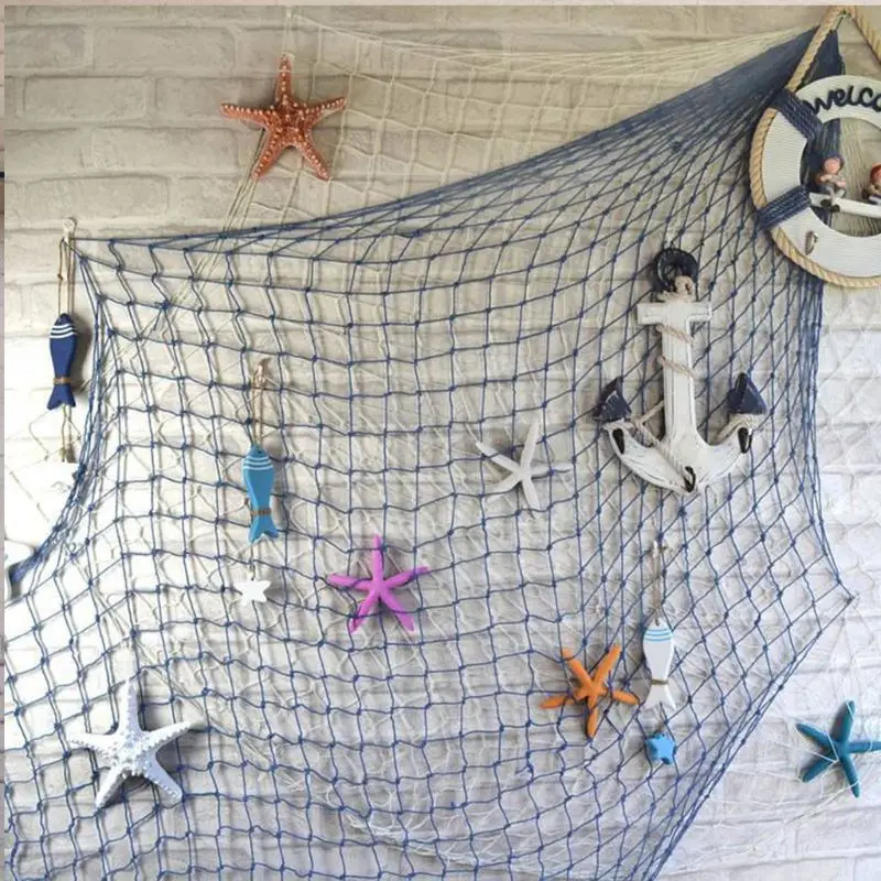 Тканая рыболовная сеть ручной работы в средиземноморском стиле настенное