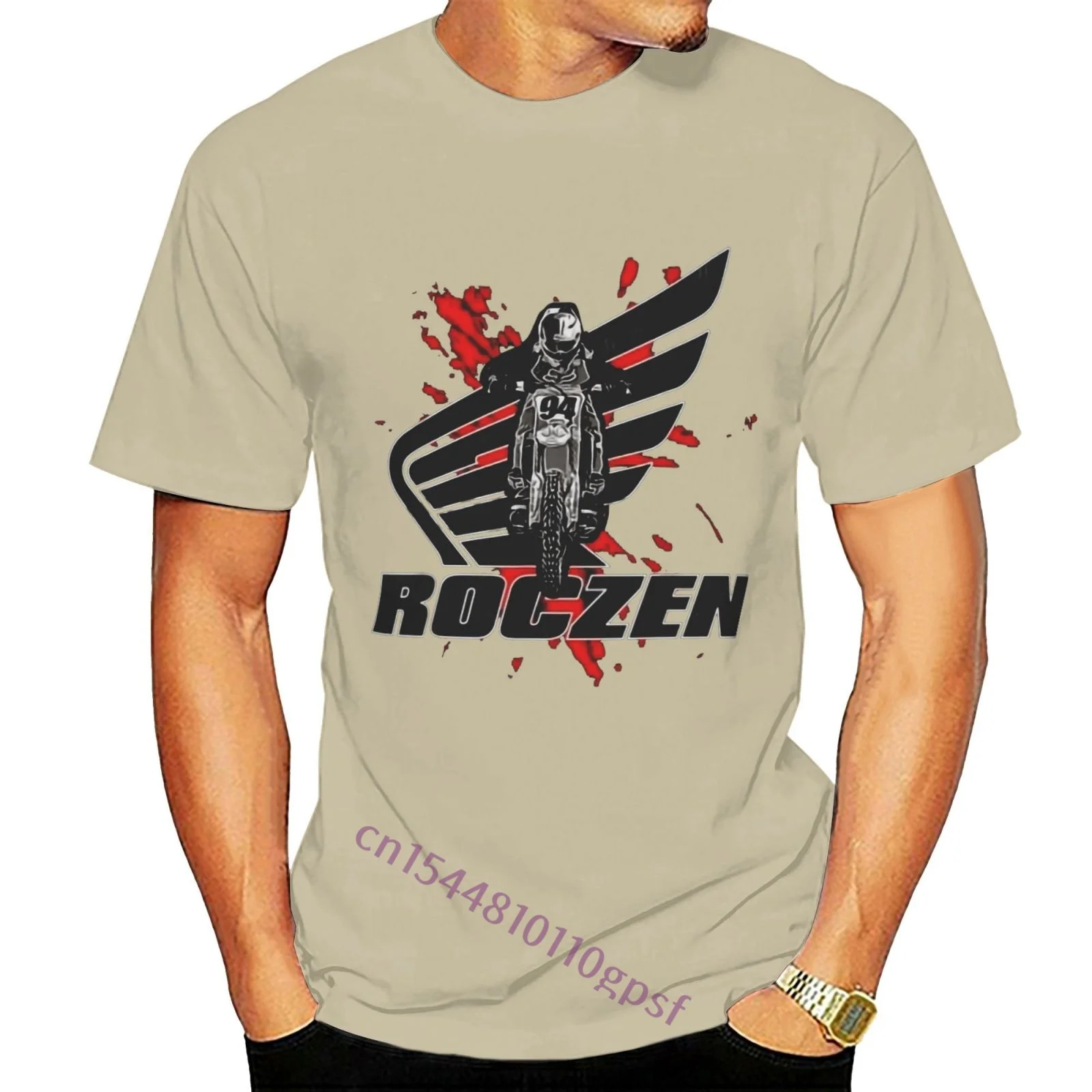 

Roczen 2018 Supercross Motocross Natural T-shirt Men T Shirt Round Collar Short Sleeve Tee Shirts Top Tee