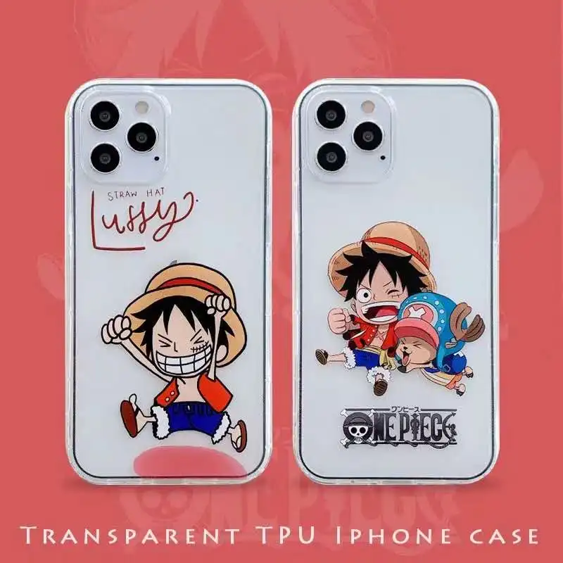Цельнокроеный чехол для телефона с японским аниме Luffy Choba Coque iPhone 11 PRO 12 XR X XS MAX 7 8 Plus