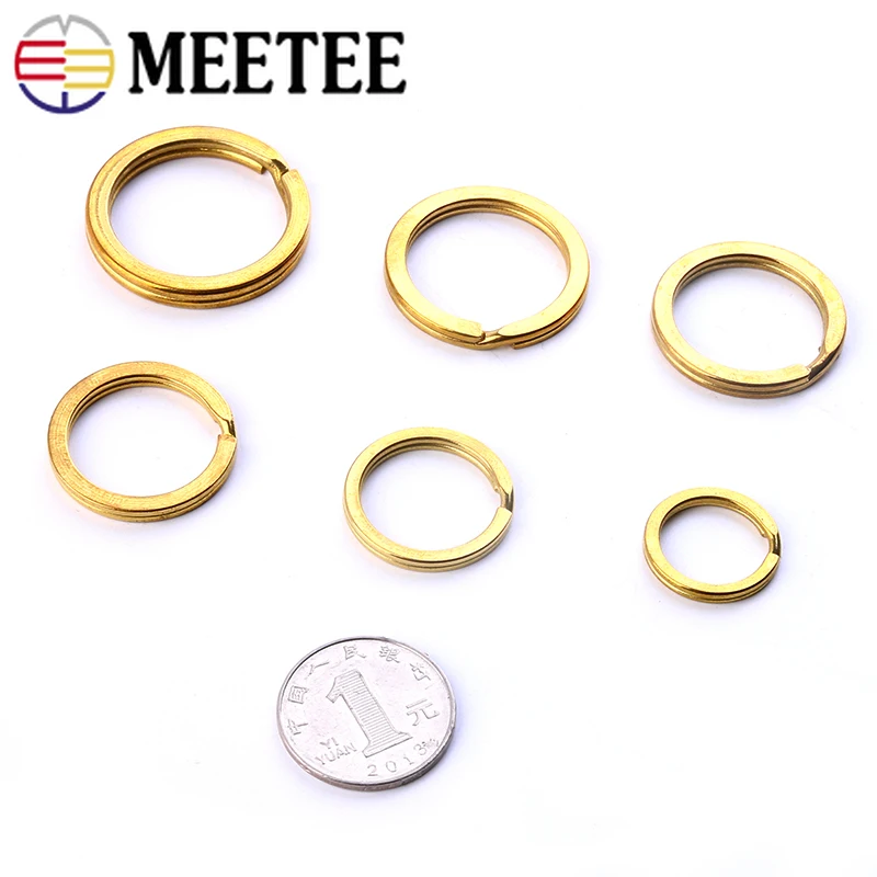 Meetee 10 шт. 10-38 мм чистое Латунное уплотнительное кольцо пряжки медный брелок