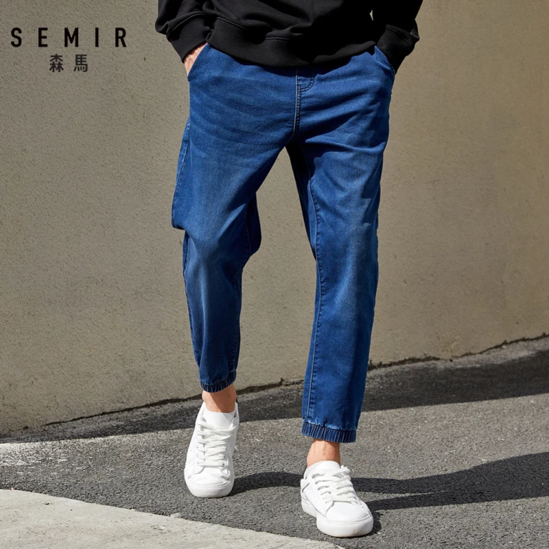 Semir Spring and autumn jeans men 2019 new comfortable stretch jogging nine pants youth beam | Мужская одежда