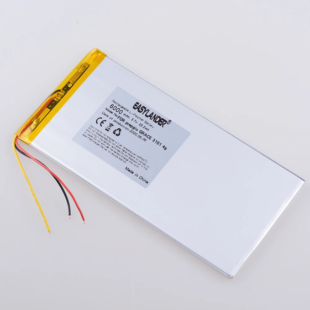 

3.7V 6000MAH polymer lithium ion battery battery for tablet pc prepgio GRACE 3101 4g 7 inch 8 inch 9inch