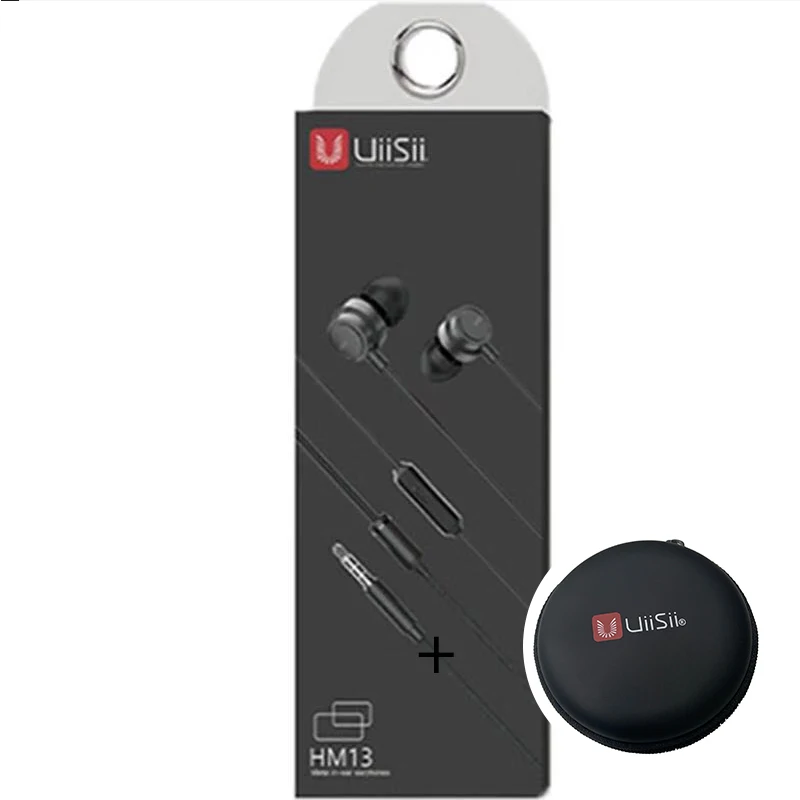 Hm13 black and box Наушники Uiisii HM7/13, наушники-вкладыши, микрофонный сабвуфер, игровые наушники, шумоподавление, музыка, проводная стереогарнитура - Цвет: Hm13 black and box